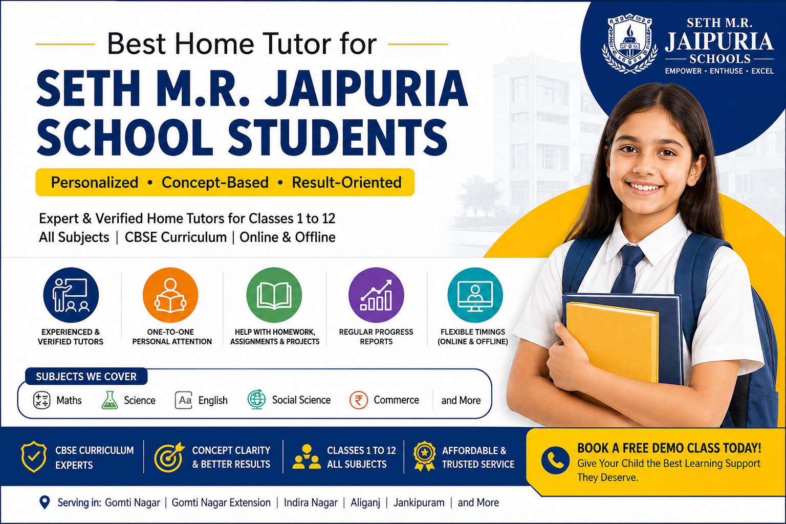 Best Home Tutor for Seth M.R. Jaipuria School Students