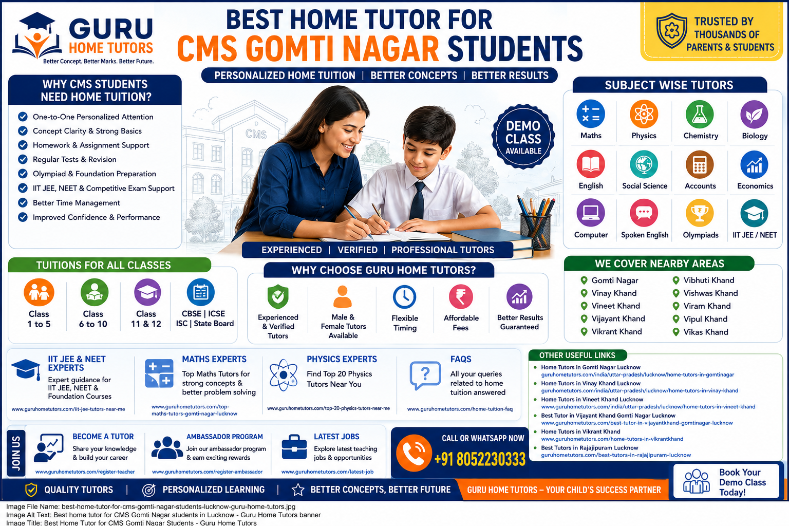 Best Home Tutor for CMS Gomti Nagar Students