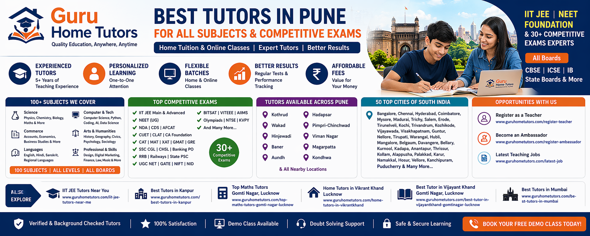 Best Home Tutors in Pune for IIT JEE, NEET & All Subjects (Near You)