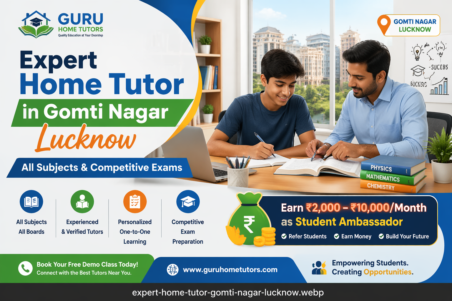 Best Home Tutors in Gomti Nagar Lucknow | Class 1-12 & JEE/NEET